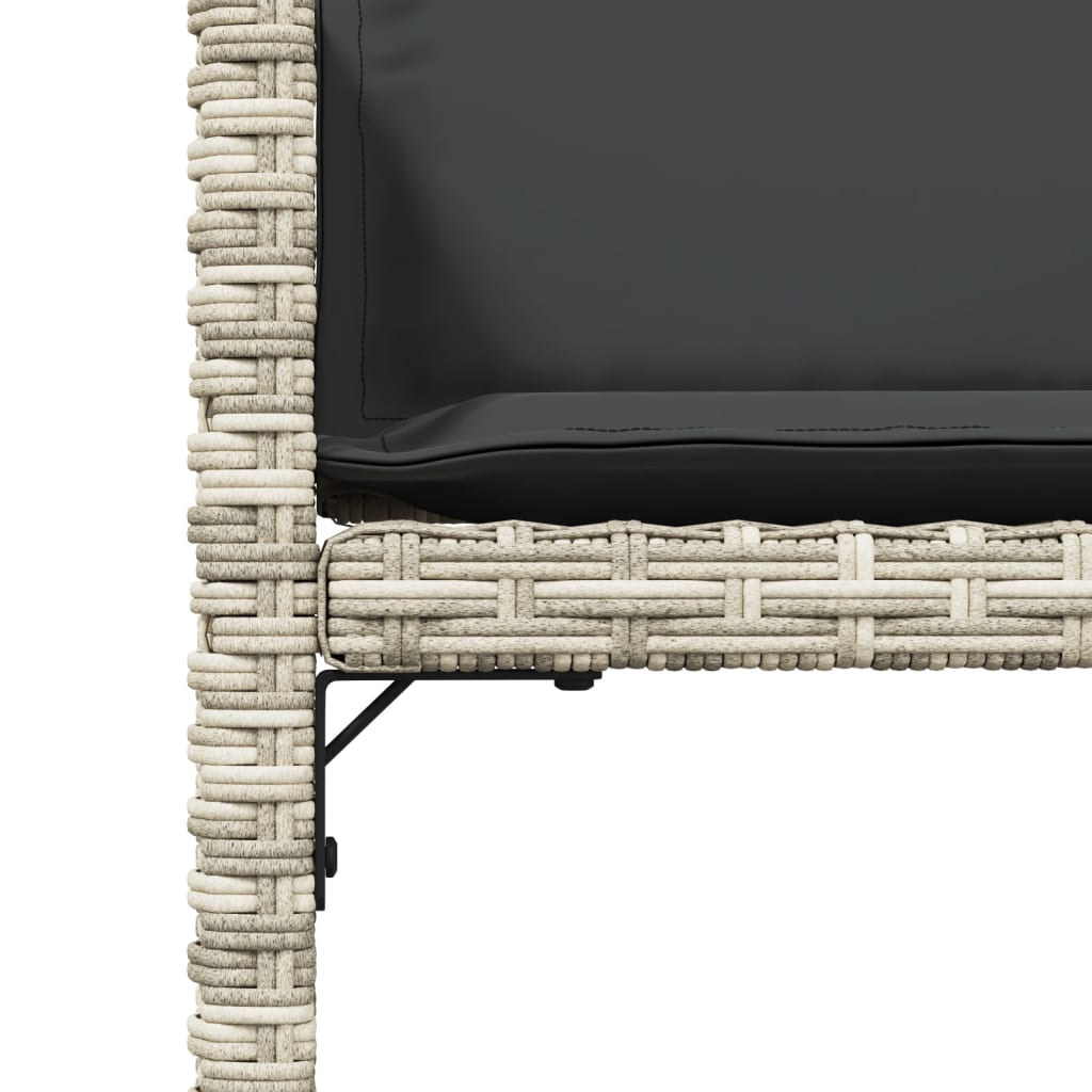 vidaXL Τραπεζαρία Κήπου 13 Τεμαχίων Γκρι Συνθετικό Ρατάν με Μαξιλάρια