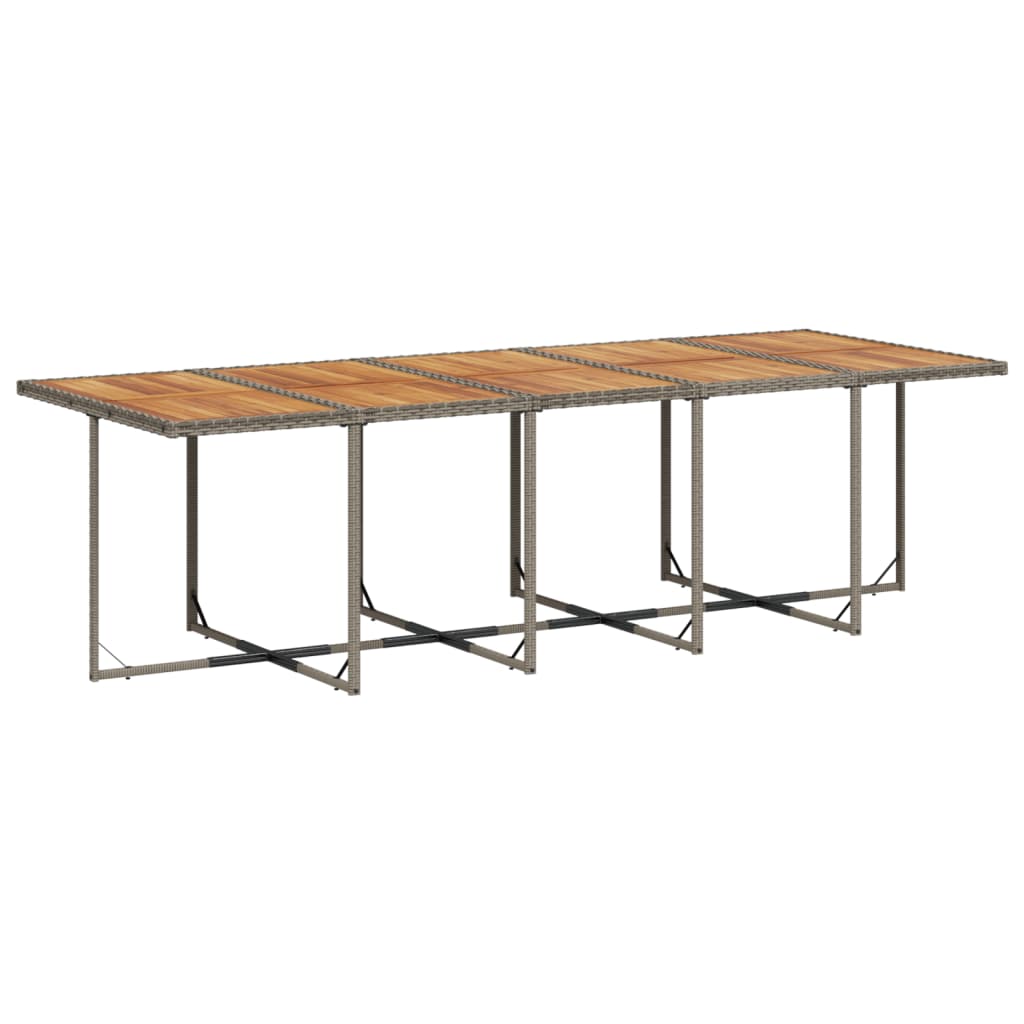 vidaXL Σετ Τραπεζαρίας Κήπου 15 τεμ. Γκρι Συνθετικό Ρατάν με Μαξιλάρια