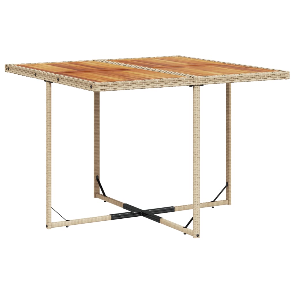 vidaXL Σετ Τραπεζαρίας Κήπου 9 τεμ. Μπεζ Συνθετικό Ρατάν με Μαξιλάρια