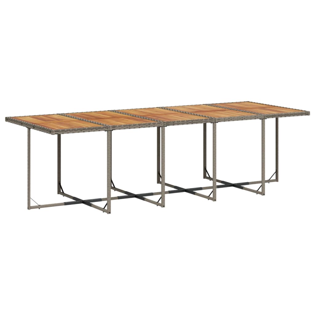 vidaXL Τραπεζαρία Κήπου 13 Τεμαχίων Γκρι Συνθετικό Ρατάν με Μαξιλάρια