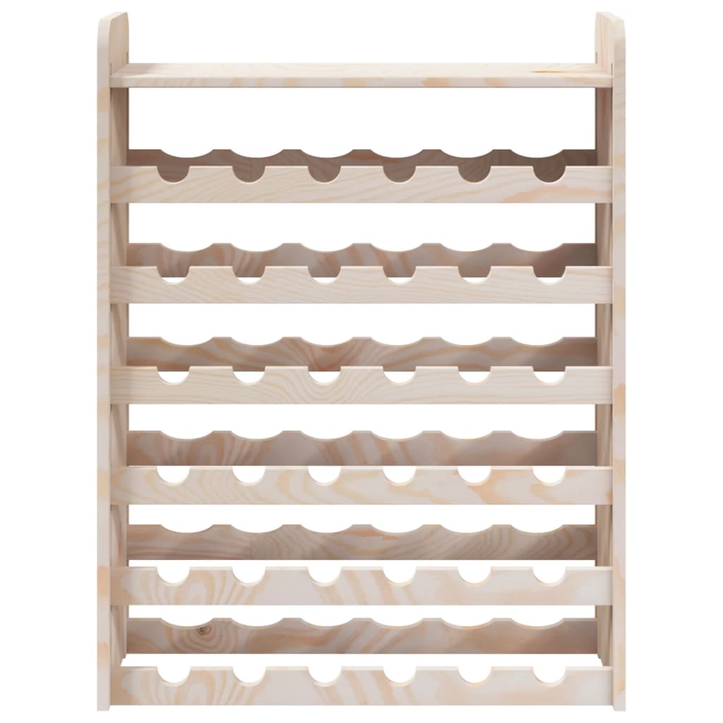 vidaXL Ραφιέρα Κρασιών με Επάνω Σανίδα 67,5x25x87εκ. Μασίφ Ξύλο Πεύκου