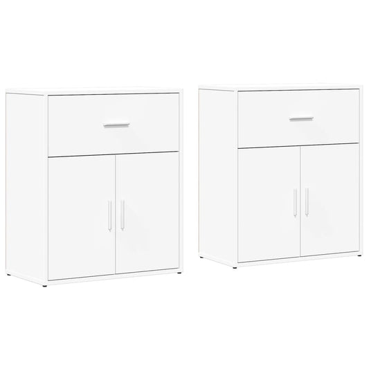 vidaXL Βοηθητικά Ντουλάπια 2 τεμ. Λευκά 60x31x70 εκ. Επεξεργ. Ξύλο