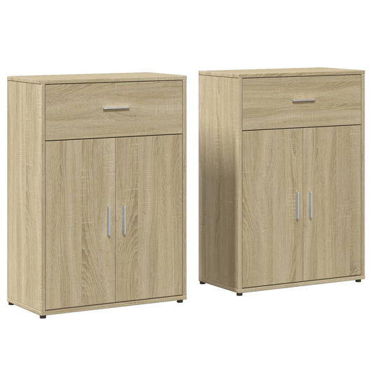 vidaXL Βοηθητικά Ντουλάπια 2 τεμ. Sonoma Δρυς 60x30x84 εκ. Επεξ. Ξύλο