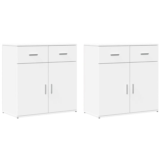 vidaXL Βοηθητικά Ντουλάπια 2 Τεμ. 79x38x80 εκ. από Επεξεργασμένο Ξύλο