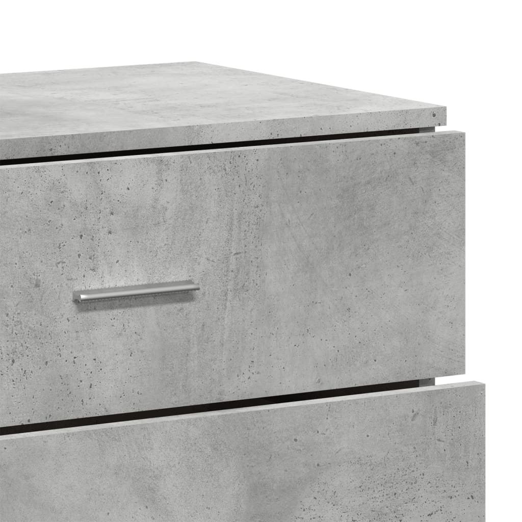 vidaXL Βοηθητικά Ντουλάπια 2τεμ. Γκρι Σκυρ. 60x39x80εκ. Επεξεργ. Ξύλο