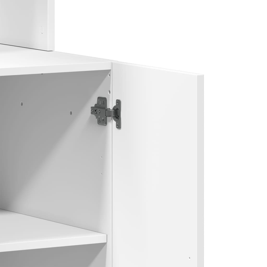 vidaXL Στήλη Κουζίνας Λευκή 60 x 50 x 180 εκ. από Επεξεργασμένο Ξύλο