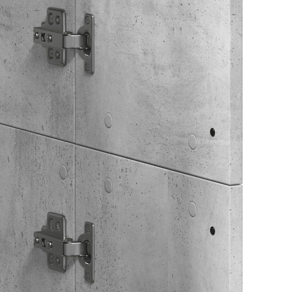 vidaXL Ντουλάπα Γκρι Σκυροδέματος 60 x 35 x 180 εκ. από Επεξ. Ξύλο