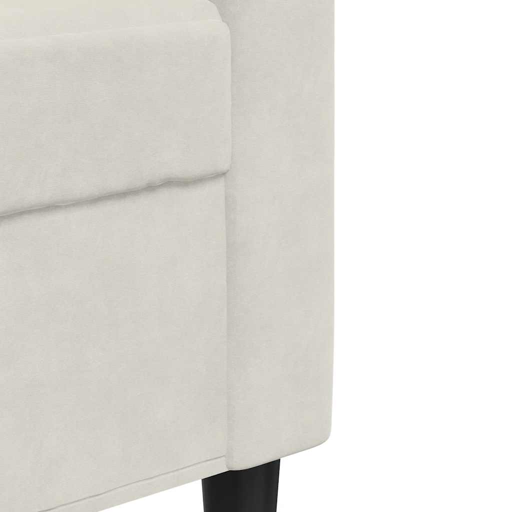 vidaXL Καναπές Διθέσιος Κρεμ 120 εκ. Βελούδινος