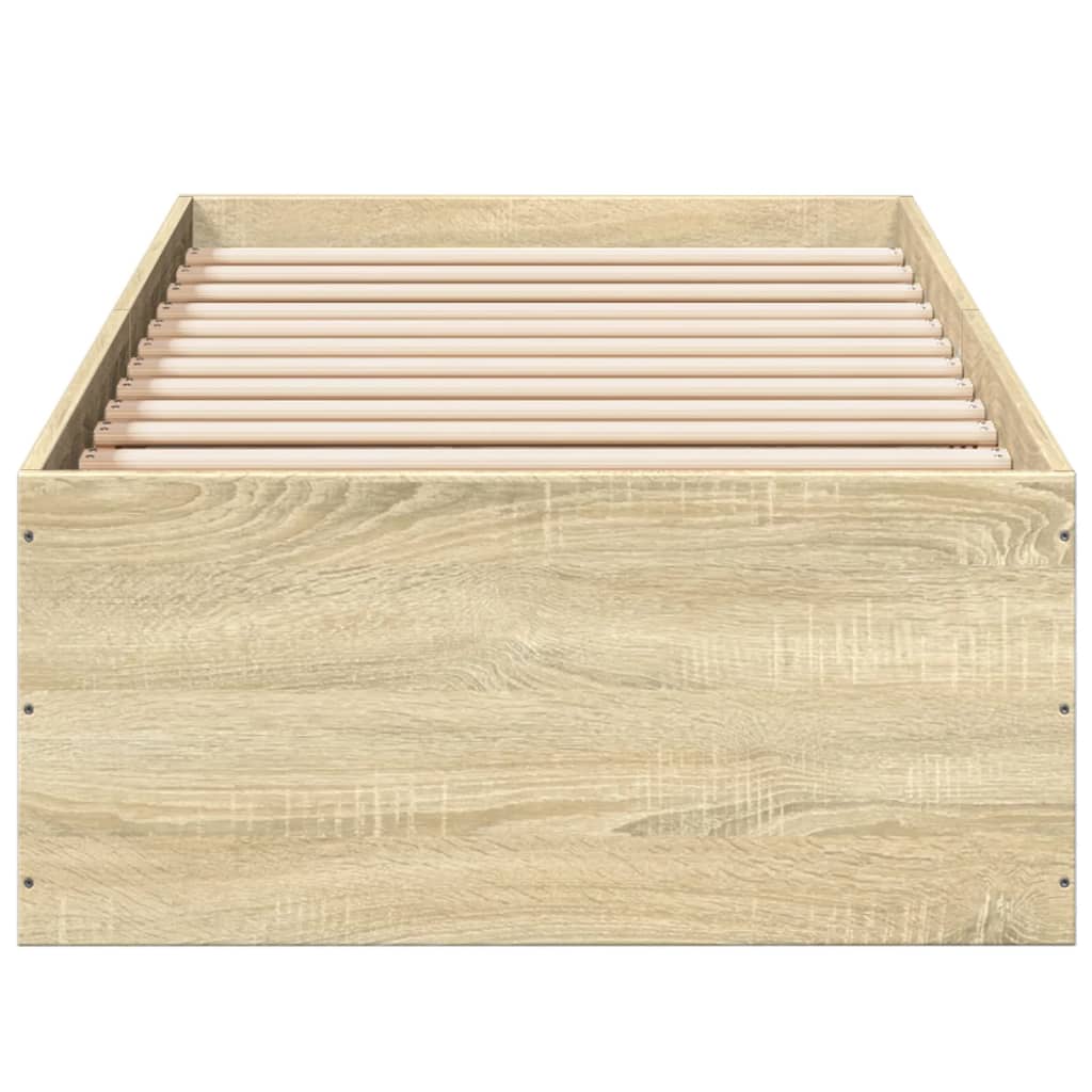 vidaXL Πλαίσιο Κρεβατιού Χωρ. Στρώμα Sonoma Δρυς 75x190εκ Επεξ. Ξύλο