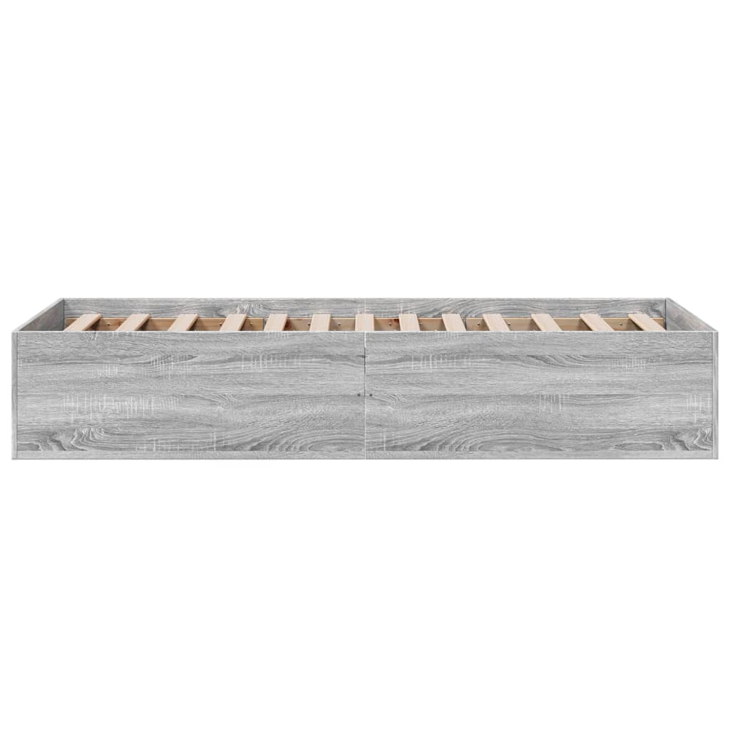 vidaXL Πλαίσιο Κρεβατιού Γκρι Sonoma 75x190 εκ. Επεξεργασμένο Ξύλο