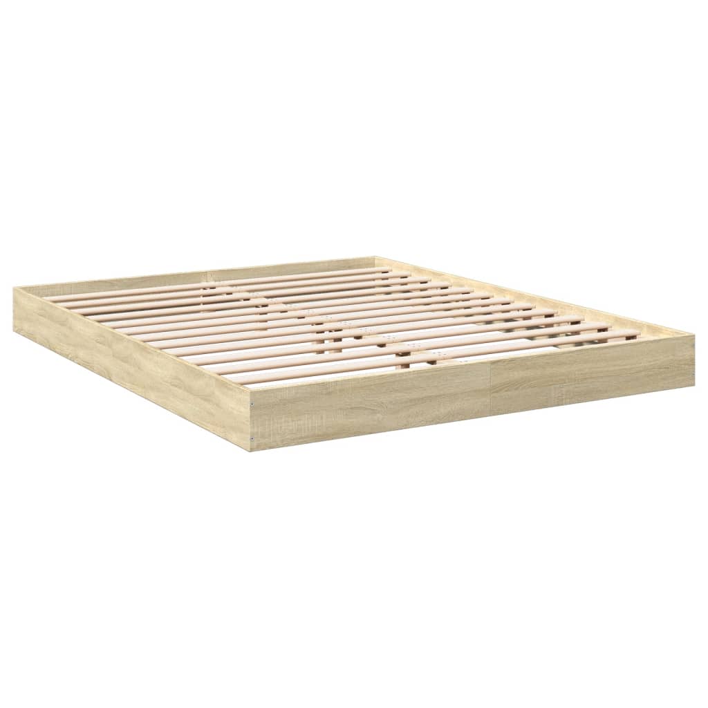 vidaXL Πλαίσιο Κρεβατιού Χωρ. Στρώμα Sonoma Δρυς 160x200 εκ. Επ. Ξύλο