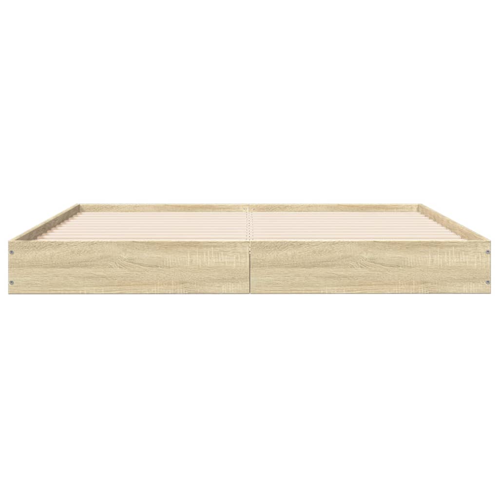 vidaXL Πλαίσιο Κρεβατιού Χωρ. Στρώμα Sonoma Δρυς 160x200 εκ. Επ. Ξύλο