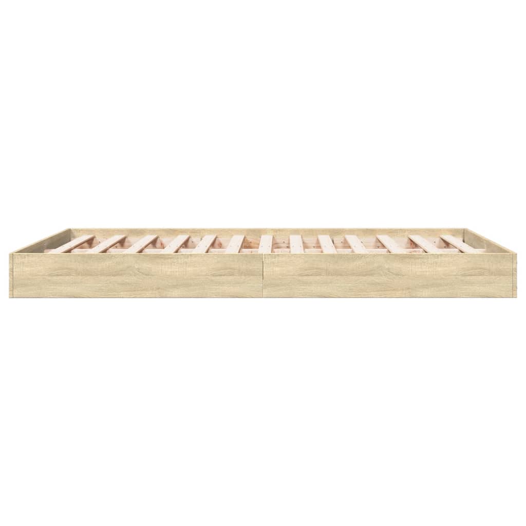 vidaXL Πλαίσιο Κρεβατιού Χωρ. Στρώμα Sonoma Δρυς 140x200εκ. Επ. Ξύλο