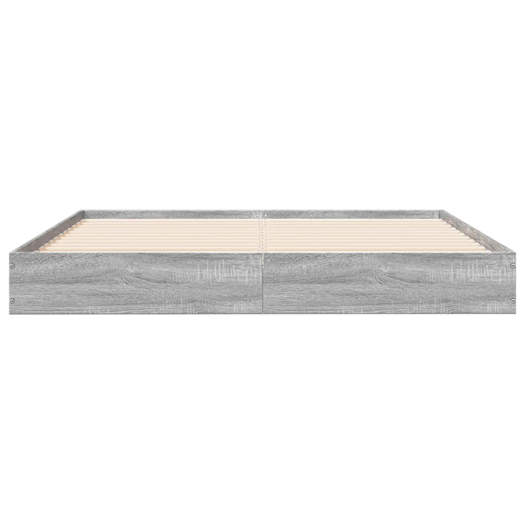 vidaXL Πλαίσιο Κρεβατιού Γκρι Sonoma 140x200 εκ. Επεξεργασμένο Ξύλο