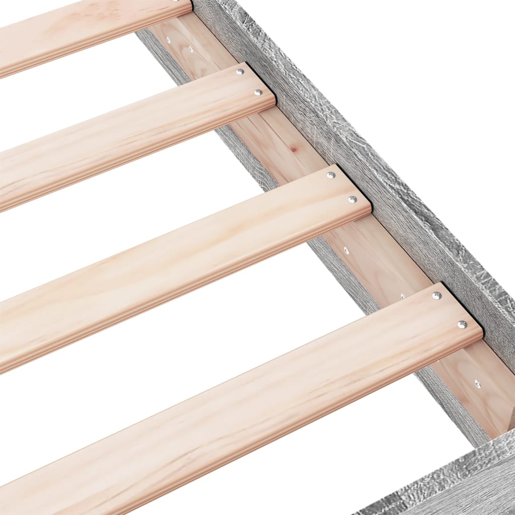 vidaXL Πλαίσιο Κρεβατιού Γκρι Sonoma 140x200 εκ. Επεξεργασμένο Ξύλο