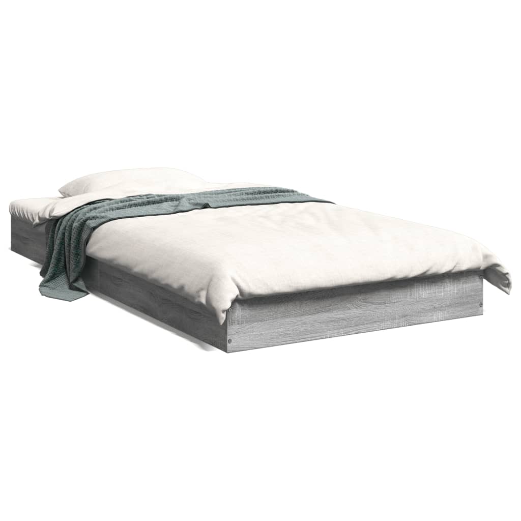 vidaXL Πλαίσιο Κρεβατιού Γκρι Sonoma 100x200 εκ. Επεξεργασμένο Ξύλο