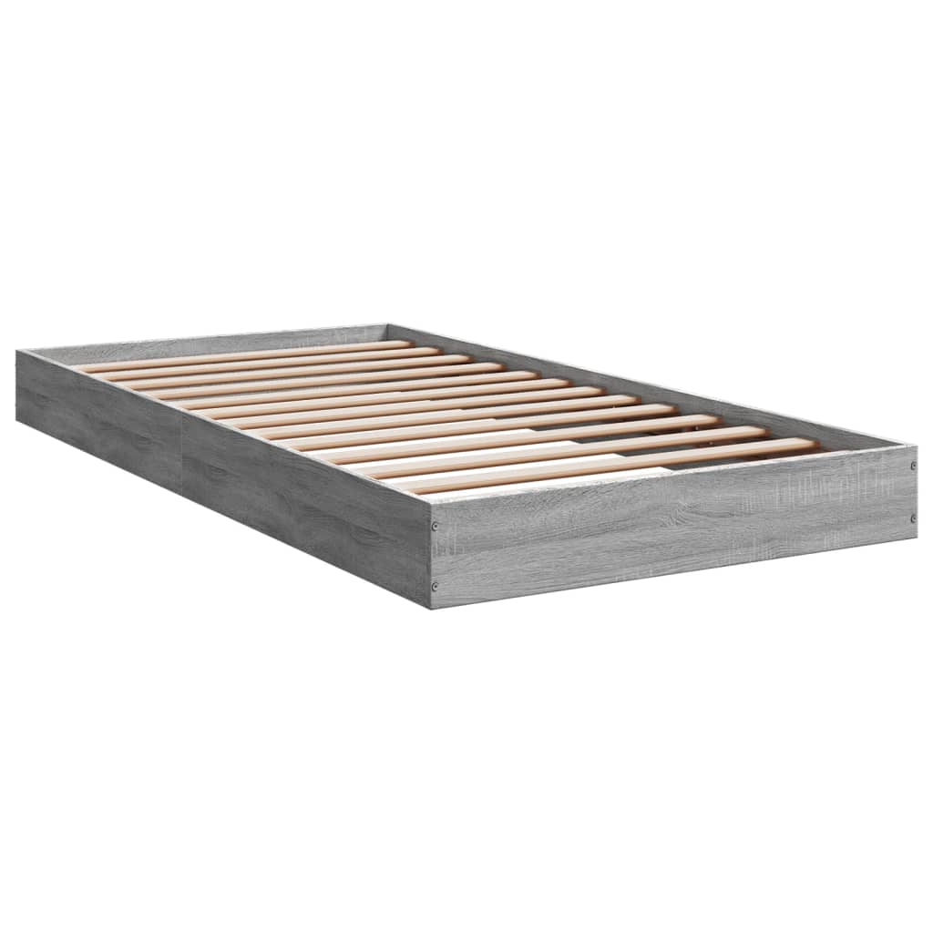 vidaXL Πλαίσιο Κρεβατιού Γκρι Sonoma 100x200 εκ. Επεξεργασμένο Ξύλο