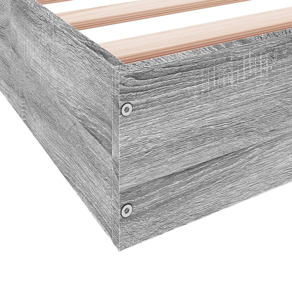 vidaXL Πλαίσιο Κρεβατιού Γκρι Sonoma 100x200 εκ. Επεξεργασμένο Ξύλο