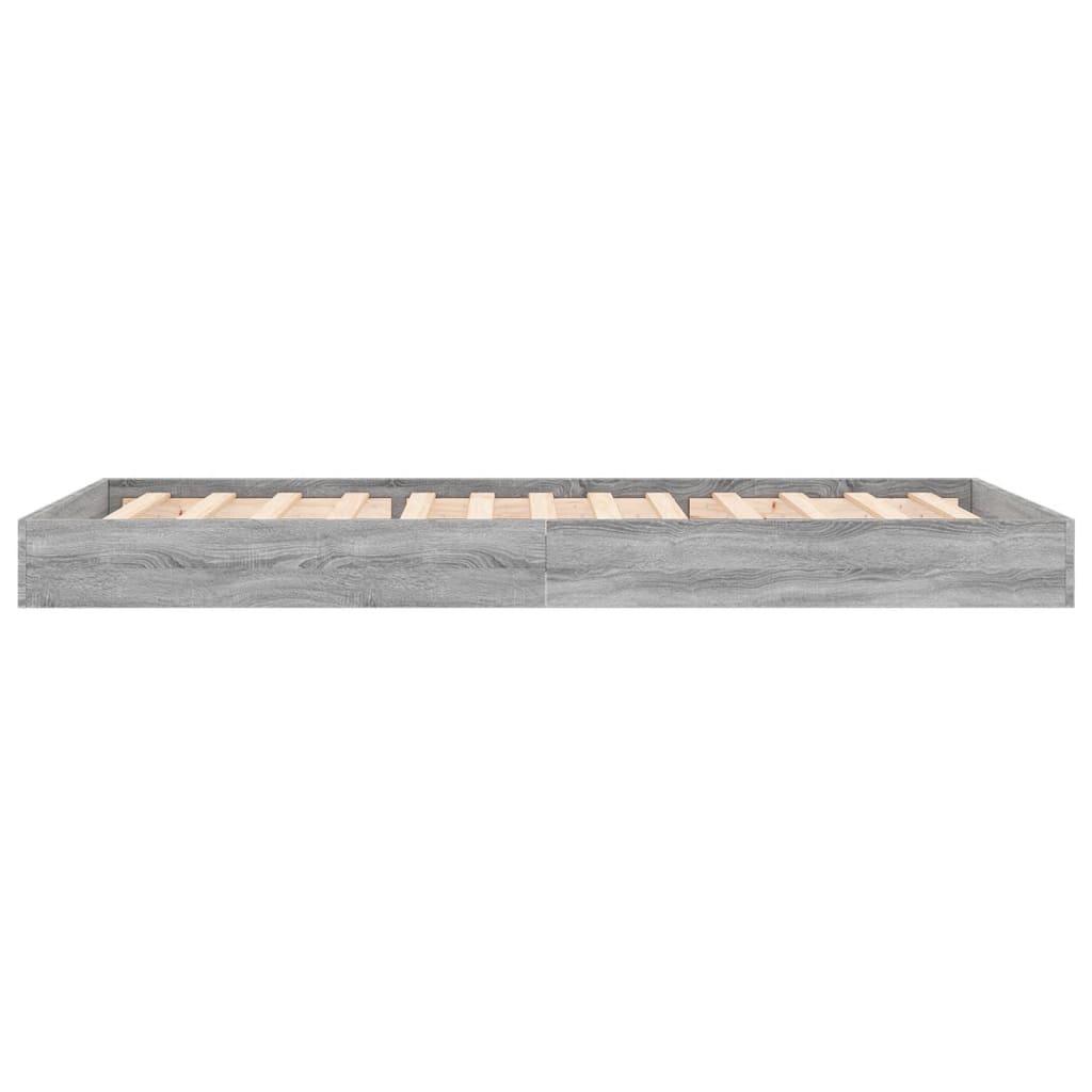 vidaXL Πλαίσιο Κρεβατιού Γκρι Sonoma 75x190 εκ. Επεξεργασμένο Ξύλο
