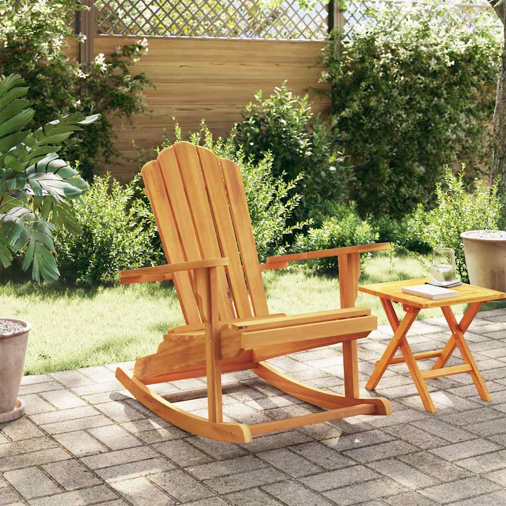 vidaXL Καρέκλα Κήπου Adirondack Κουνιστή από Μασίφ Ξύλο Teak