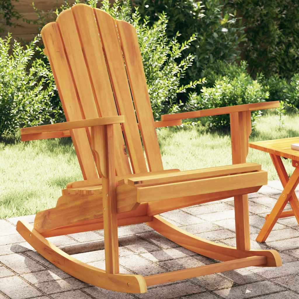vidaXL Καρέκλα Κήπου Adirondack Κουνιστή από Μασίφ Ξύλο Teak