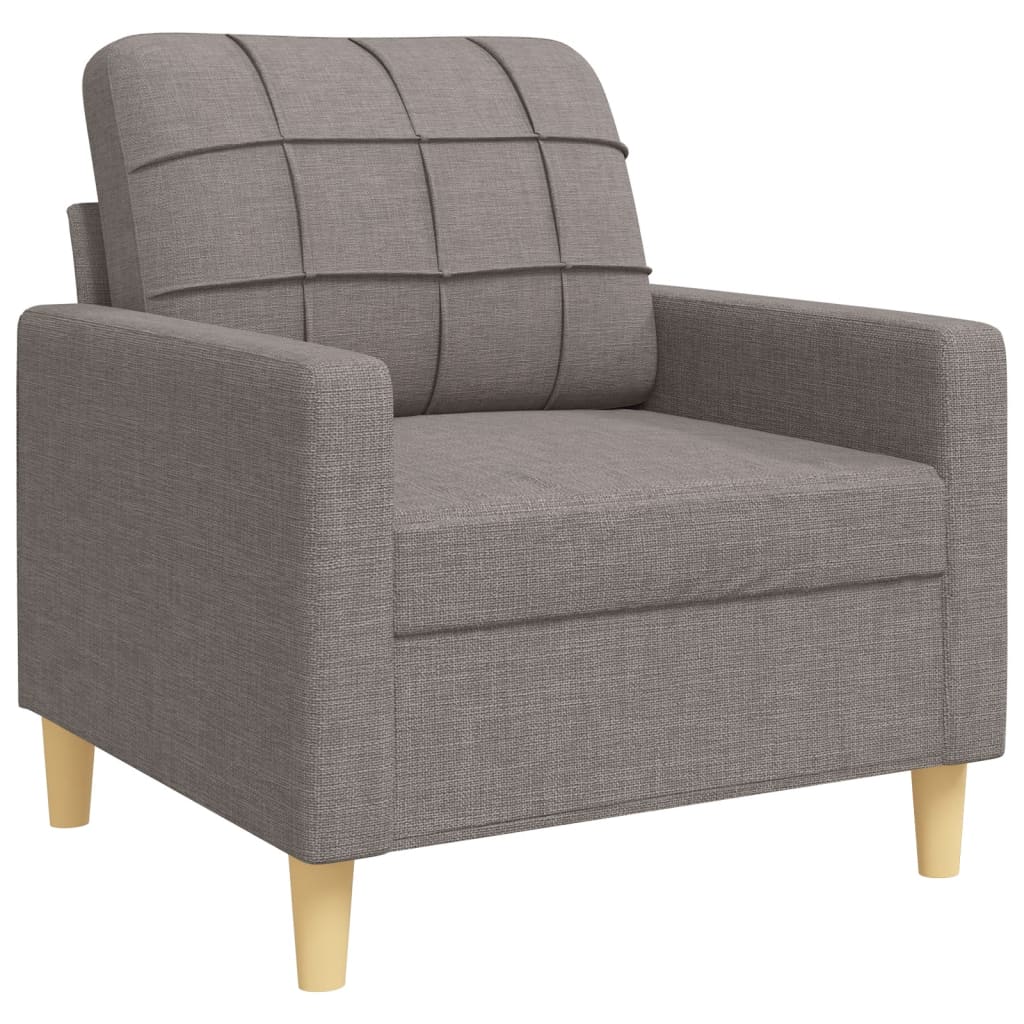 vidaXL Σαλόνι Σετ 4 Τεμαχίων Taupe Ύφασμα + Μαξιλάρια/Υποπόδιο