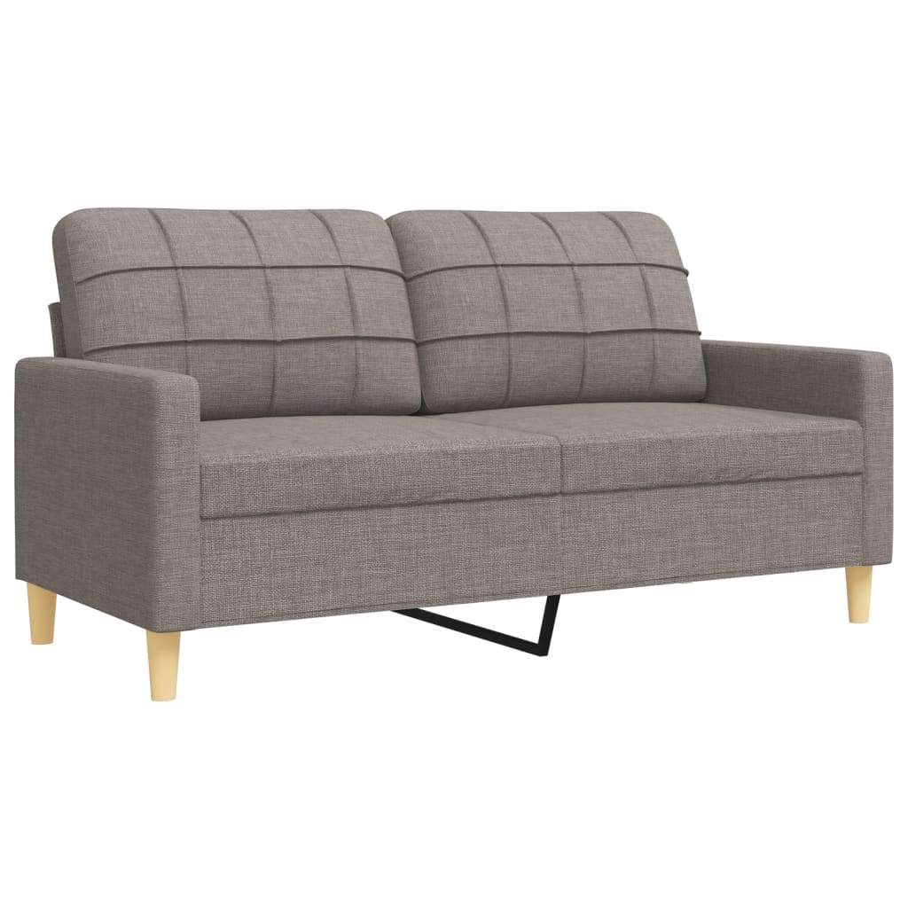 vidaXL Σαλόνι Σετ 4 Τεμαχίων Taupe Ύφασμα + Μαξιλάρια/Υποπόδιο