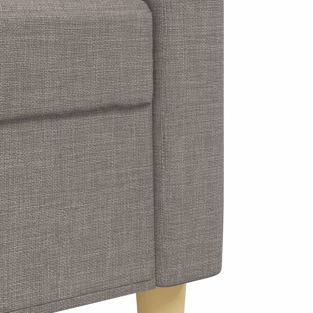 vidaXL Σαλόνι Σετ 4 Τεμαχίων Taupe Ύφασμα + Μαξιλάρια/Υποπόδιο