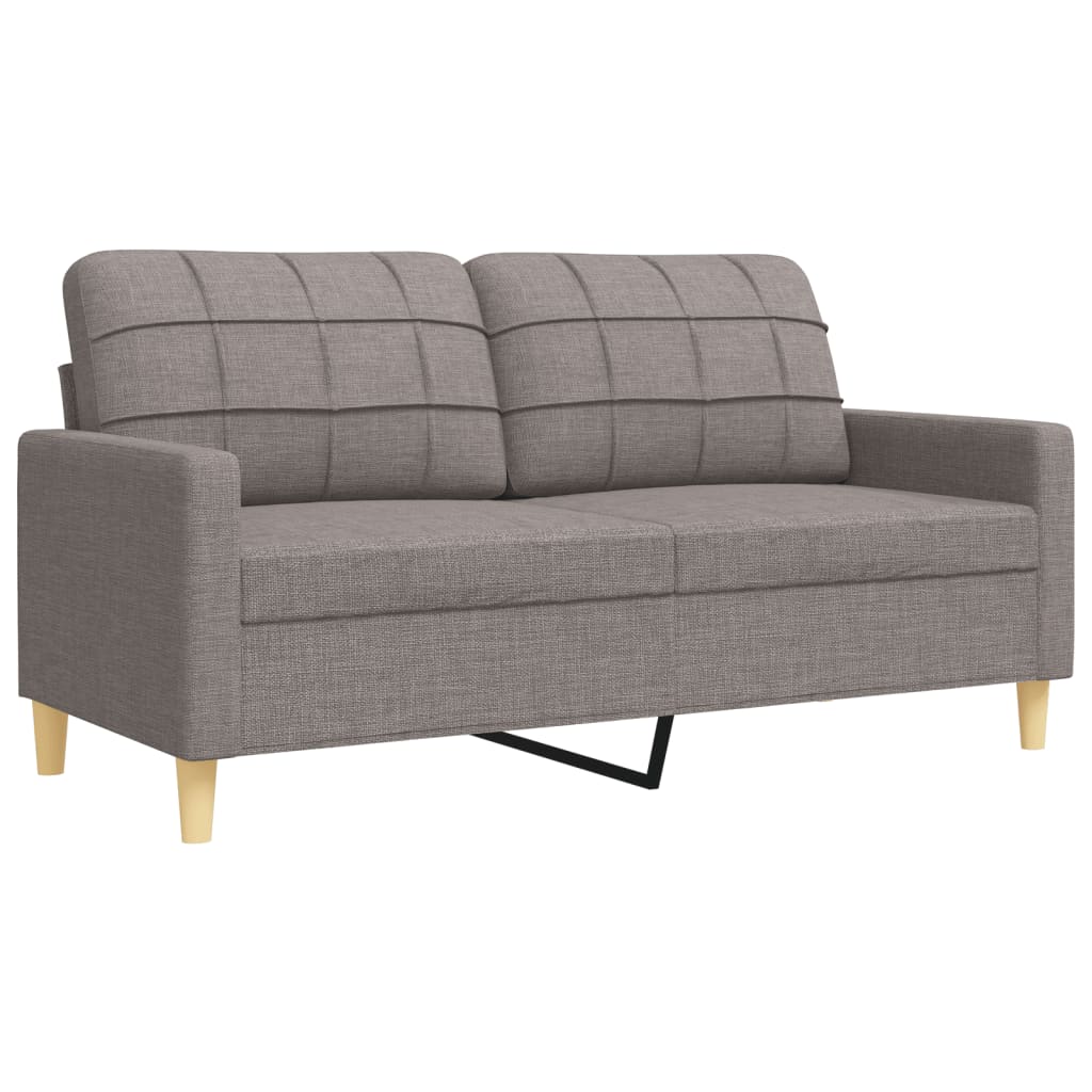 vidaXL Σαλόνι Σετ 4 Τεμαχίων Taupe Ύφασμα + Μαξιλάρια/Υποπόδιο