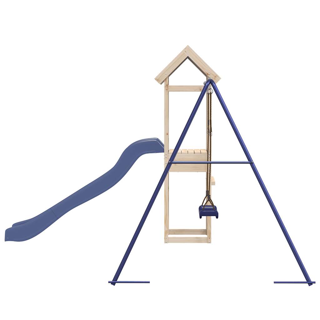 vidaXL Παιδική Χαρά Εξωτερικού Χώρου από Μασίφ Ξύλο Πεύκου
