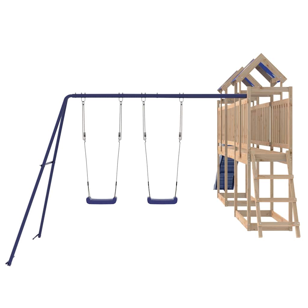 vidaXL Παιδική Χαρά Εξωτερικού Χώρου από Μασίφ Ξύλο Πεύκου