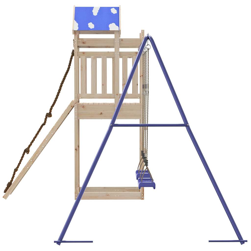 vidaXL Παιδική Χαρά Εξωτερικού Χώρου από Μασίφ Ξύλο Πεύκου