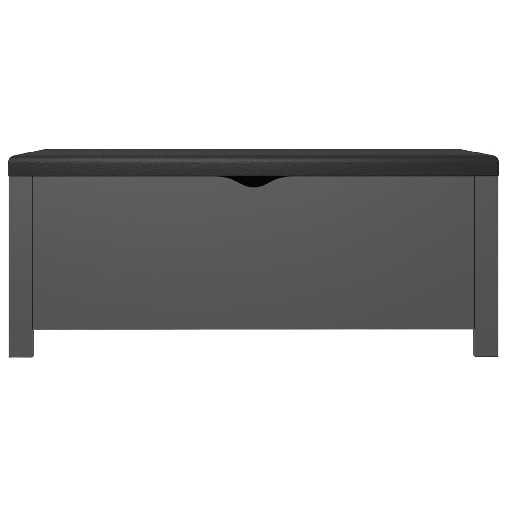 vidaXL Κουτί Αποθήκευσης με Μαξιλάρι Γκρι 105x40x45 εκ.