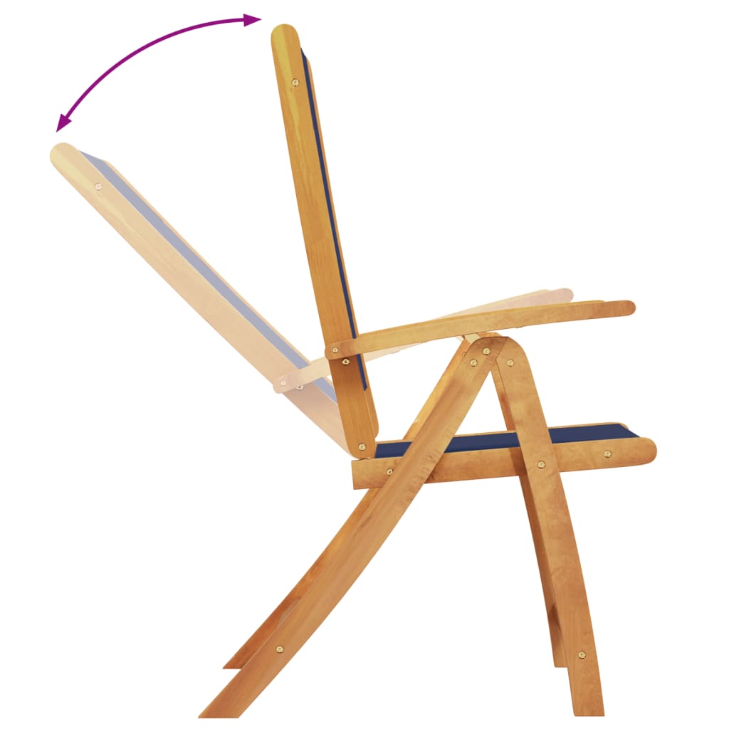 vidaXL Καρέκλες Πτυσσόμενες 8 τεμ. από Μασίφ Ξύλο Ακακίας/Τεξτιλίνη