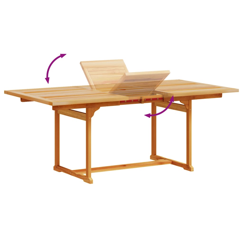 vidaXL Σετ Τραπεζαρίας Κήπου 7 Τεμαχίων Μασίφ Ξύλο Ακακίας / Τεξτιλίνη