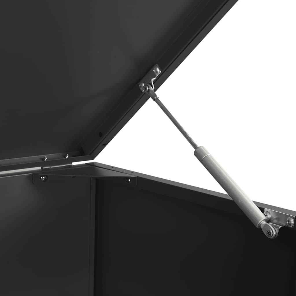 vidaXL Πλαίσιο Κάδων Απορριμμάτων 6 Κάδοι Μαύρο 414x79x117 εκ. Ατσάλι