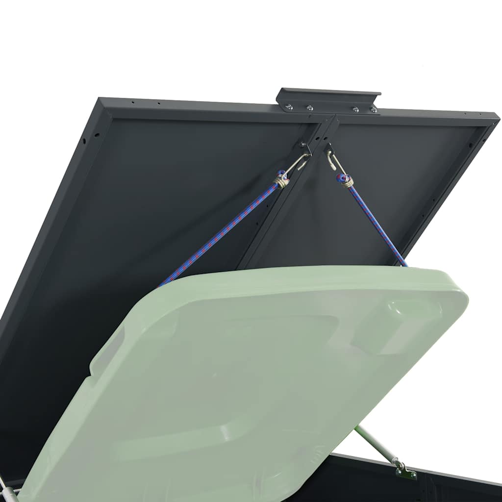 vidaXL Πλαίσιο Κάδων Απορριμμάτων 4 Κάδοι Ανθρακί 276x79x117 εκ Ατσάλι