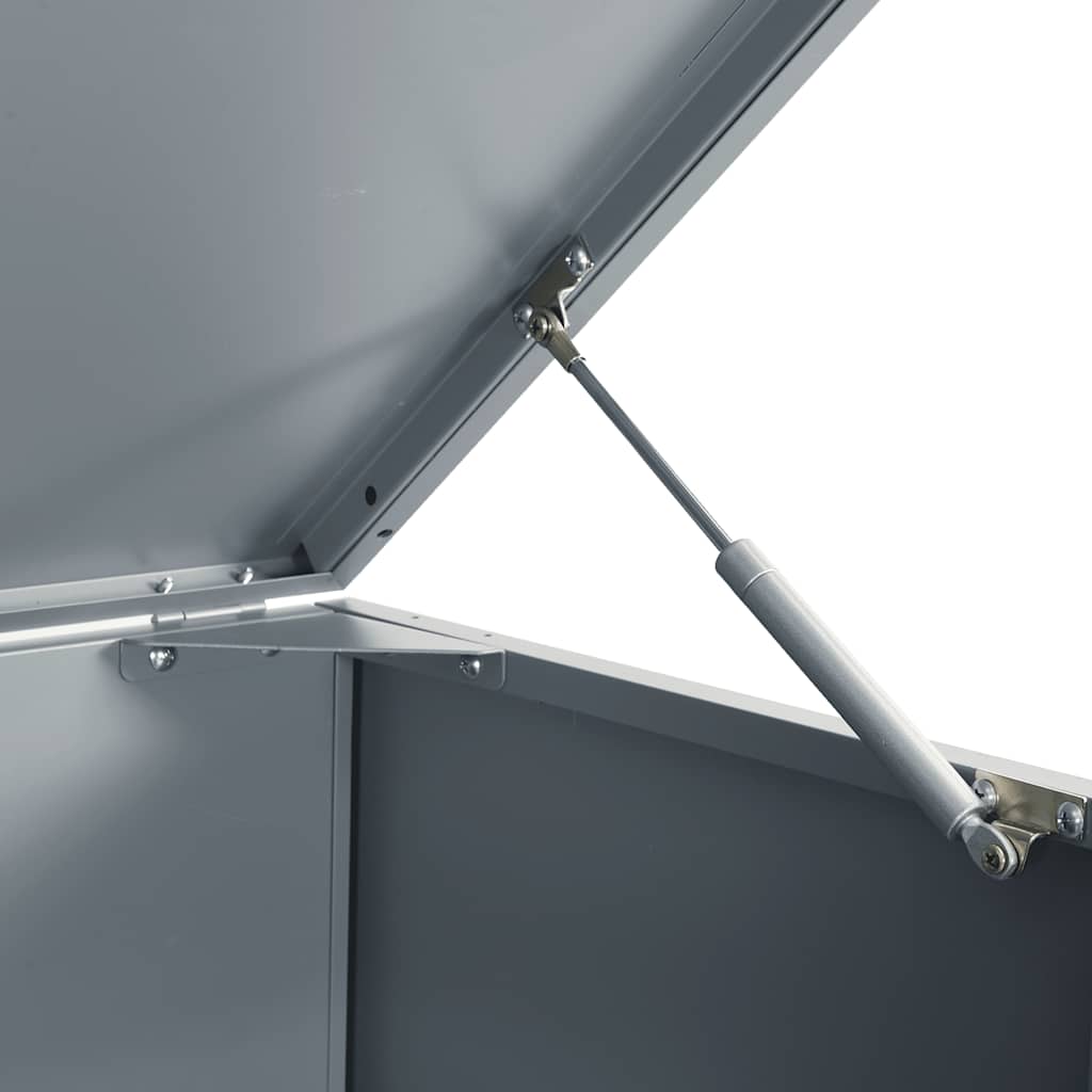 vidaXL Πλαίσιο Κάδων Απορριμμάτων 4 Κάδοι Γκρι 276x79x117 εκ. Ατσάλι