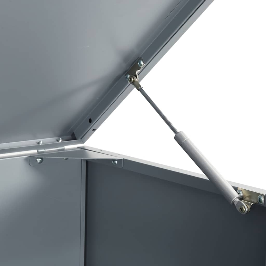 vidaXL Πλαίσιο Κάδων Απορριμμάτων 5 Κάδοι Γκρι 345x79x117 εκ. Ατσάλι