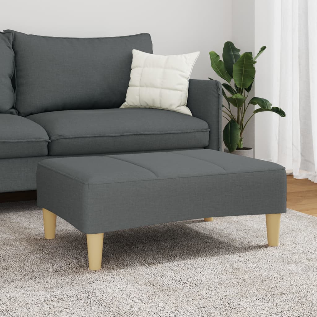 vidaXL Υποπόδιο Σκούρο Γκρι 77x55x31 εκ. Υφασμάτινο