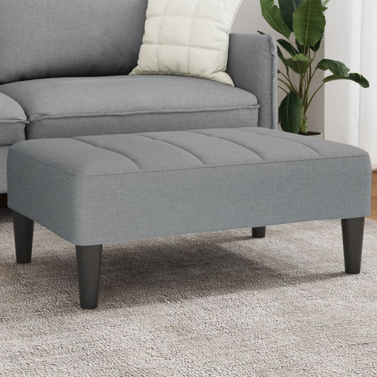 vidaXL Υποπόδιο Ανοιχτό Γκρι 77x55x31 εκ. Υφασμάτινο