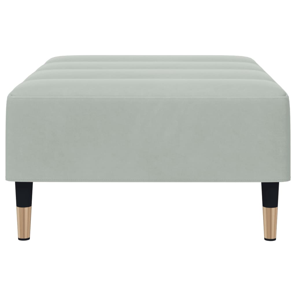 vidaXL Υποπόδιο Ανοιχτό Γκρι 77x55x31 εκ. Βελούδινο