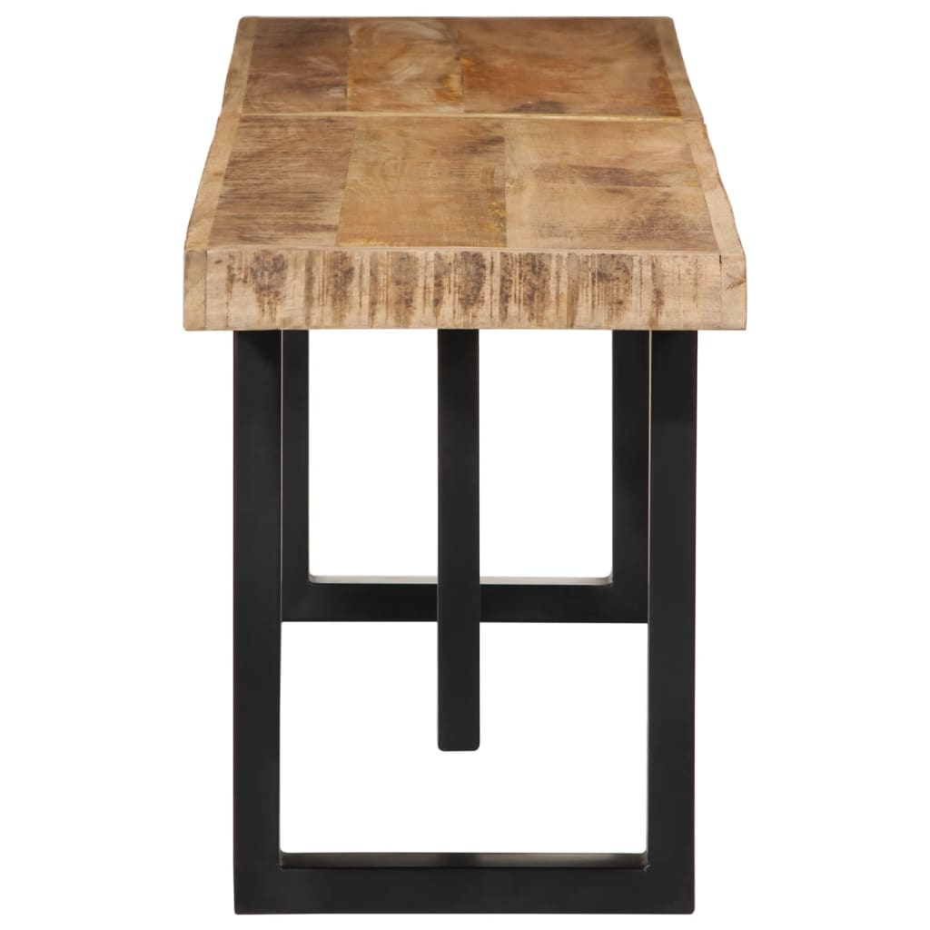 vidaXL Πάγκος 160 εκ. από Μασίφ Ακατέργαστο Ξύλο Μάνγκο και Ατσάλι