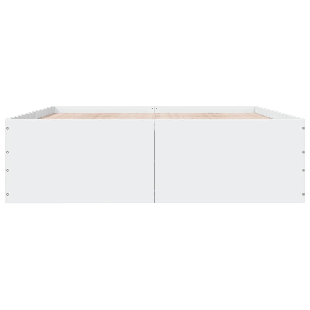 vidaXL Πλαίσιο Κρεβατιού Λευκό 160 x 200 εκ. από Επεξεργασμένο Ξύλο
