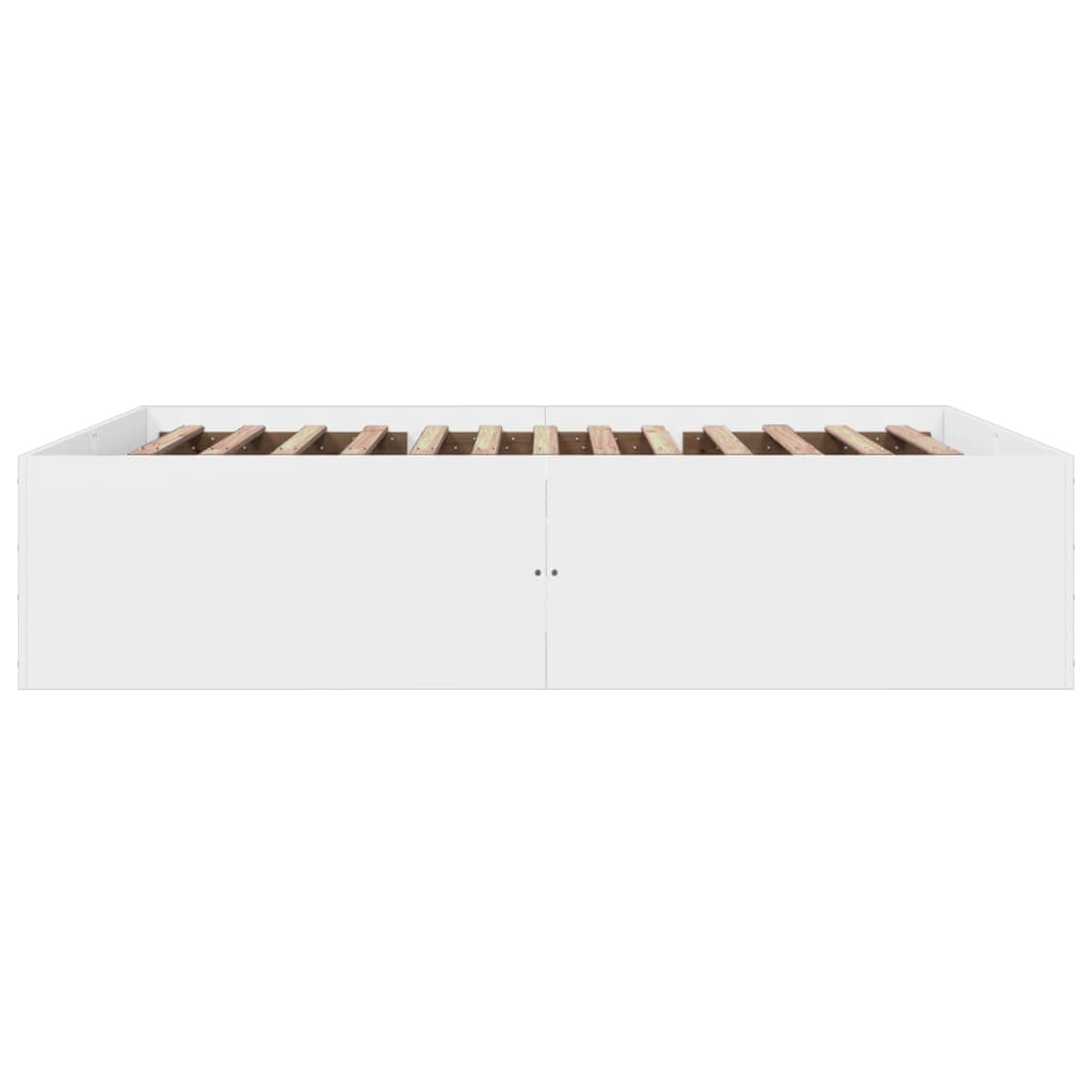 vidaXL Πλαίσιο Κρεβατιού Λευκό 160 x 200 εκ. από Επεξεργασμένο Ξύλο