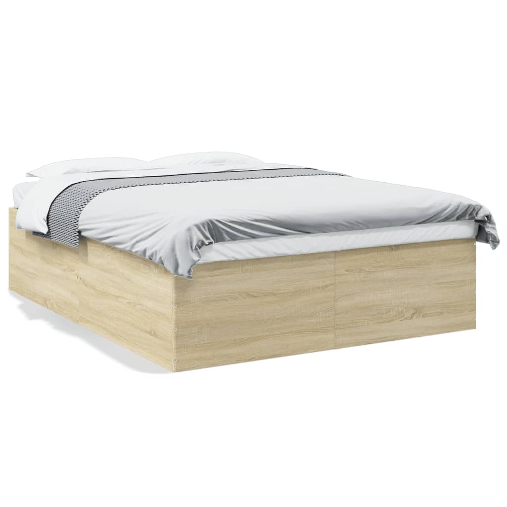 vidaXL Πλαίσιο Κρεβατιού Sonoma Δρυς 160x200 εκ. Επεξεργασμένο Ξύλο