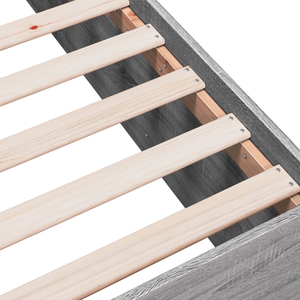 vidaXL Πλαίσιο Κρεβατιού Γκρι Sonoma 160x200 εκ. Επεξεργασμένο Ξύλο