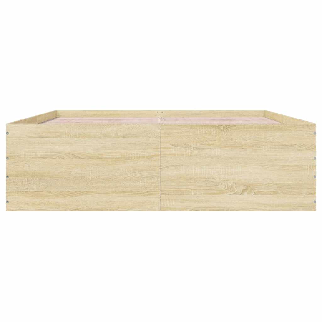 vidaXL Πλαίσιο Κρεβατιού Sonoma Δρυς 150x200 εκ. Επεξεργασμένο Ξύλο