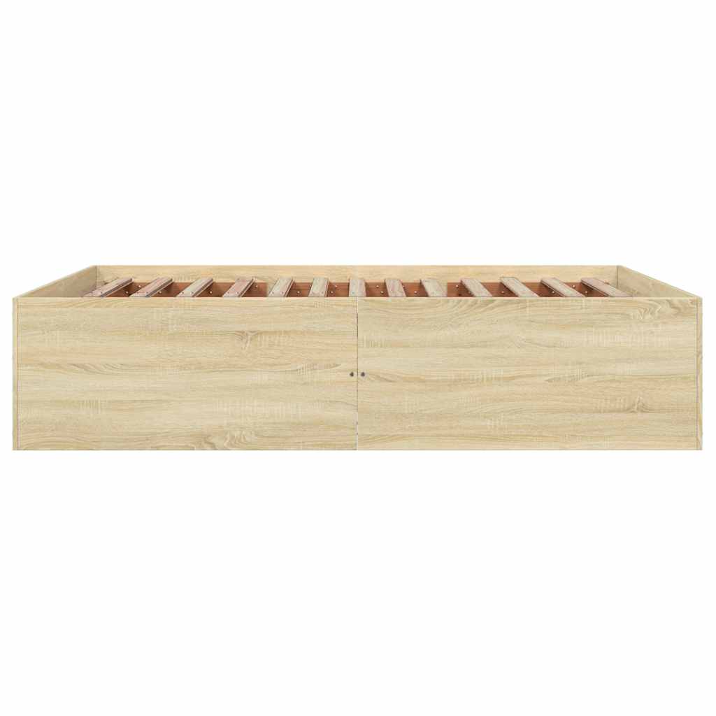 vidaXL Πλαίσιο Κρεβατιού Sonoma Δρυς 150x200 εκ. Επεξεργασμένο Ξύλο