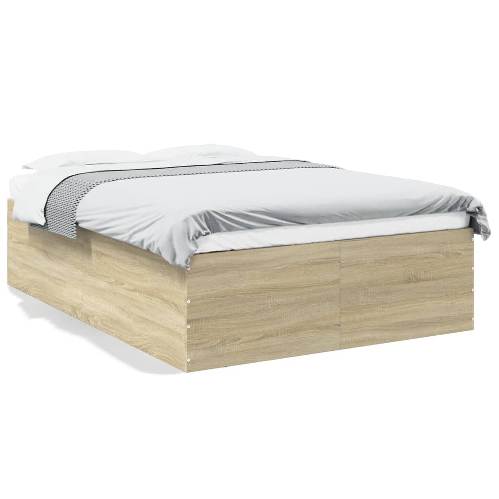 vidaXL Πλαίσιο Κρεβατιού Sonoma Δρυς 120x200 εκ. Επεξεργασμένο Ξύλο